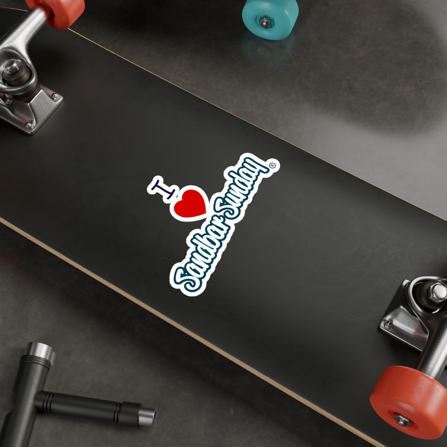 I Heart Sandbar Sunday Kiss-Cut Decal