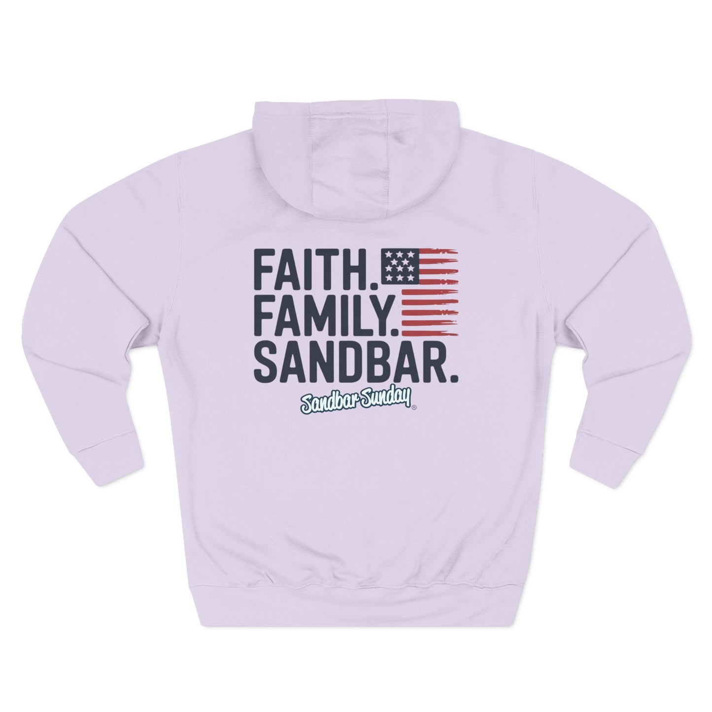 Faith. Family. Sandbar. Fleece Hoodie