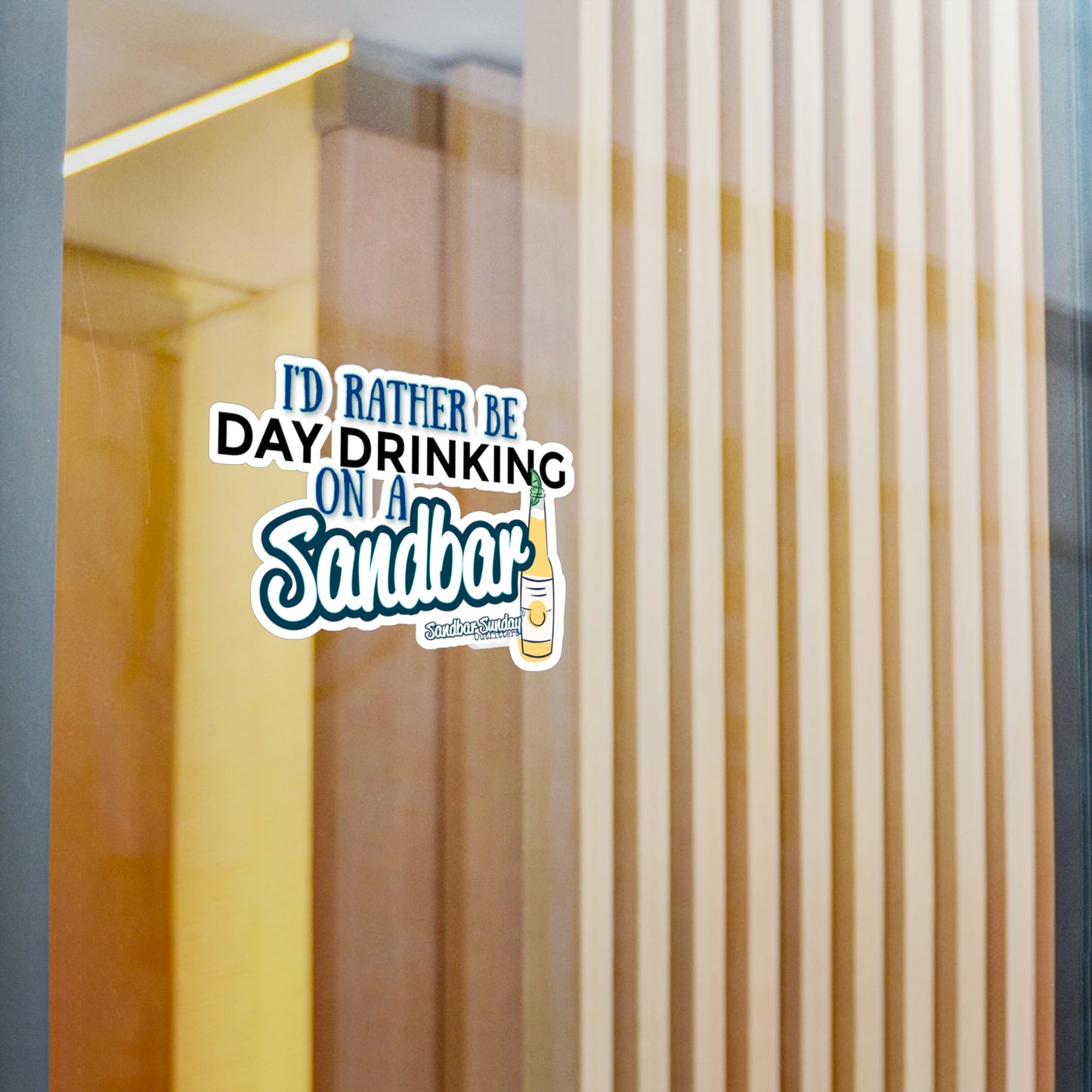 Day Drinking on a Sandbar Kiss-Cut Decal