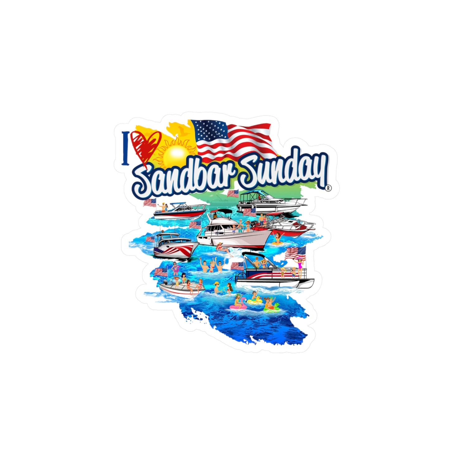 Sandbar Party Kiss-Cut Decal