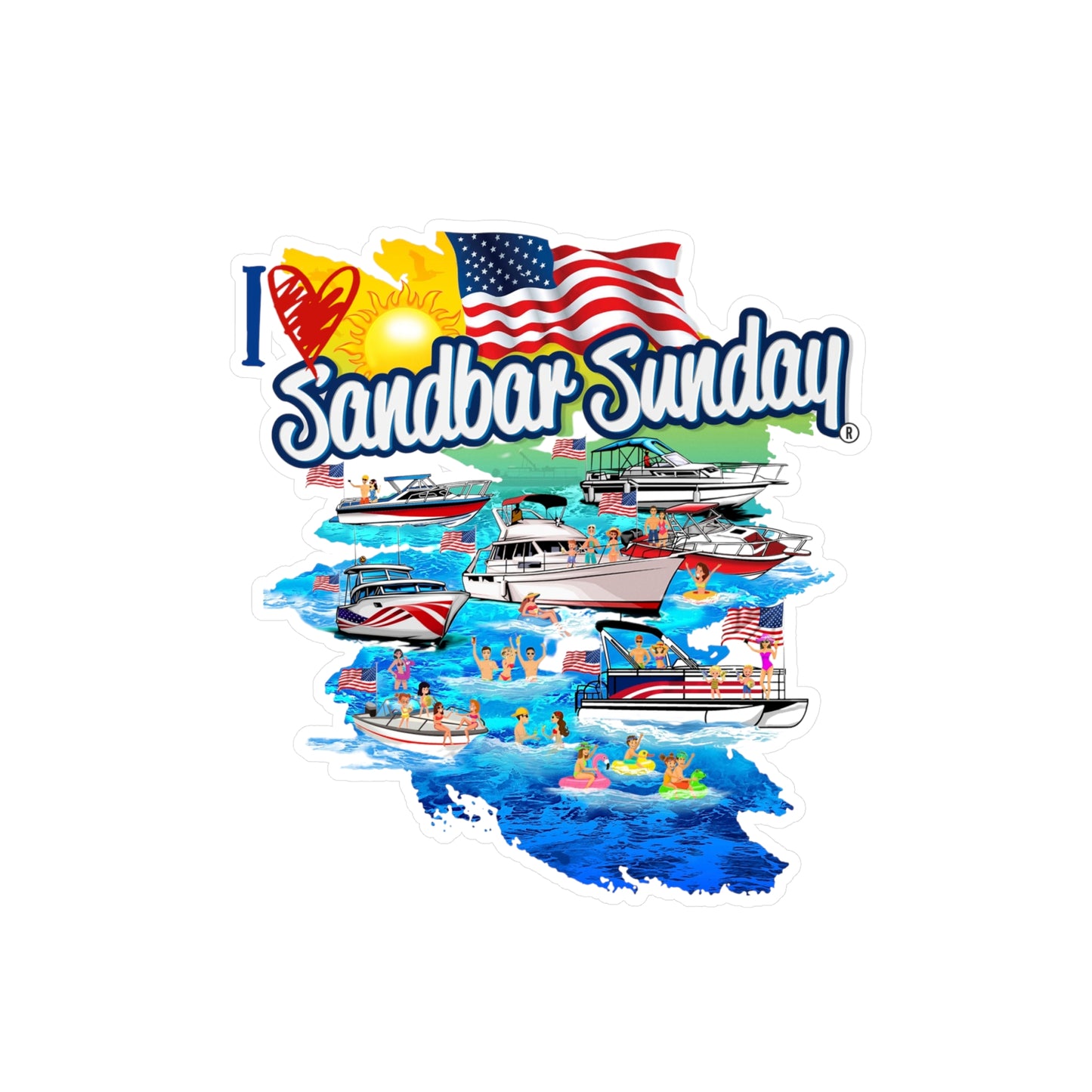 Sandbar Party Kiss-Cut Decal