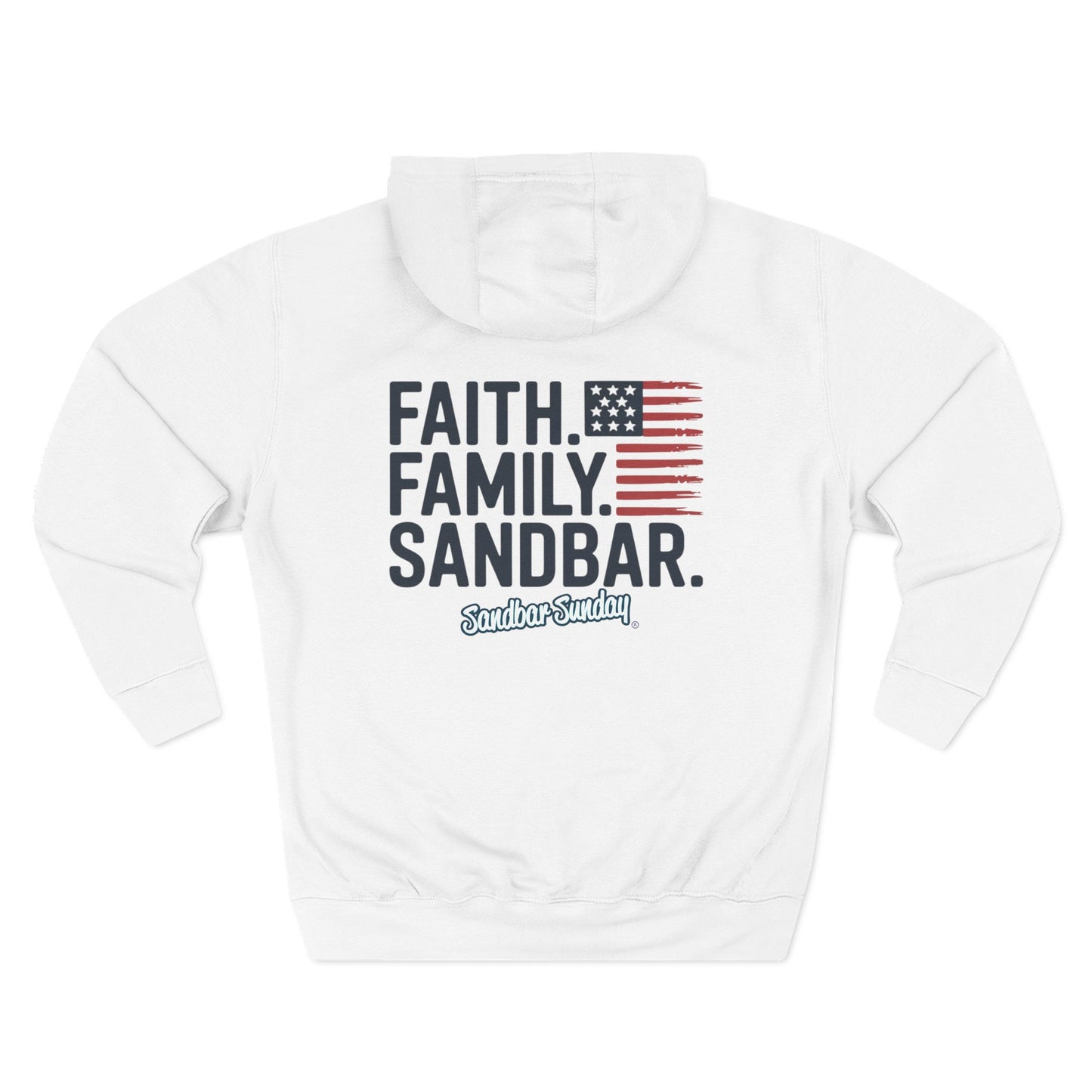 Faith. Family. Sandbar. Fleece Hoodie