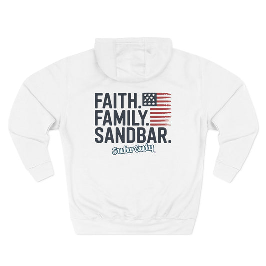 Faith. Family. Sandbar. Fleece Hoodie