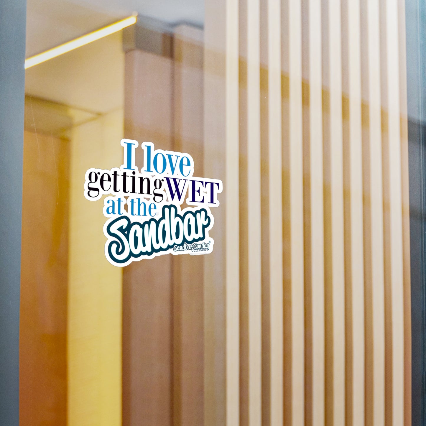 Getting Wet at the Sandbar Kiss-Cut Decal