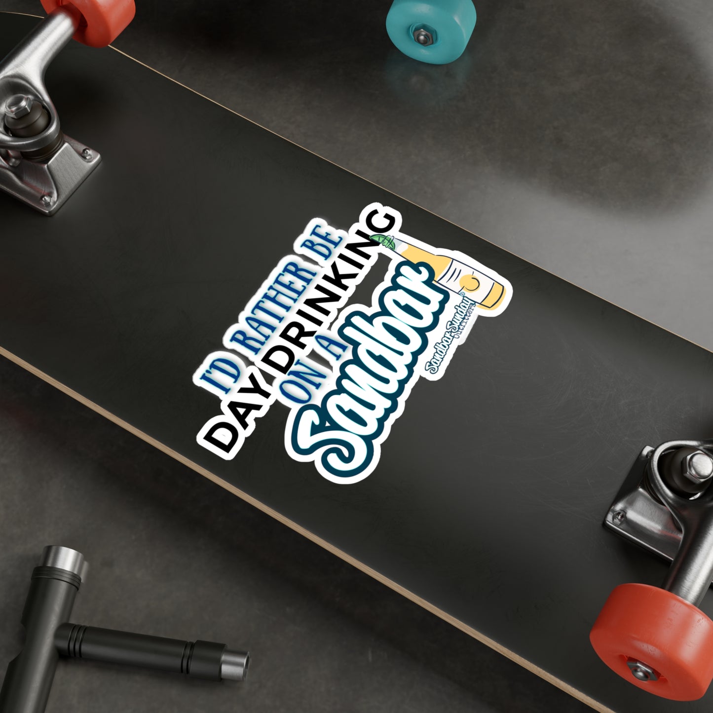 Day Drinking on a Sandbar Kiss-Cut Decal