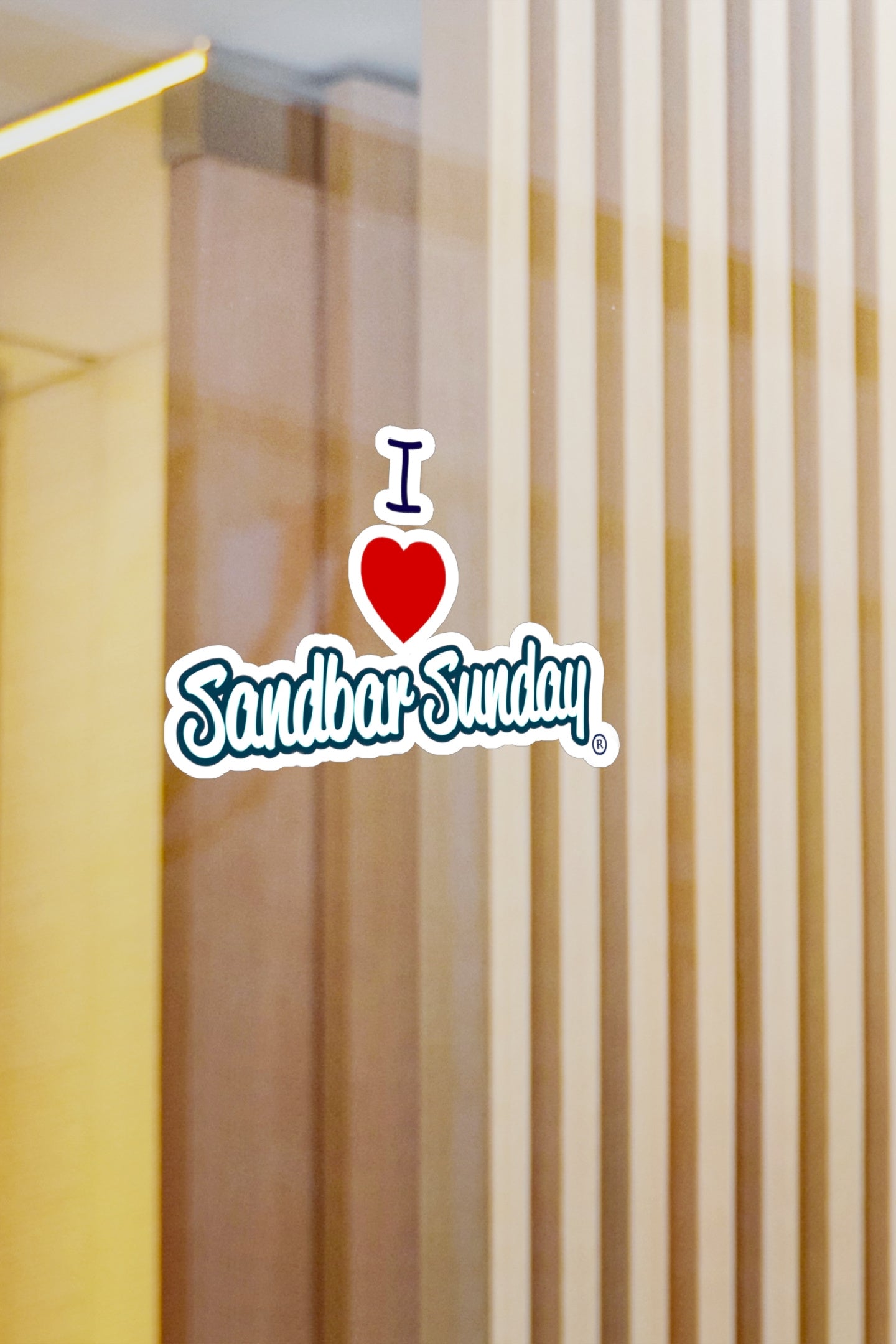 I Heart Sandbar Sunday Kiss-Cut Decal