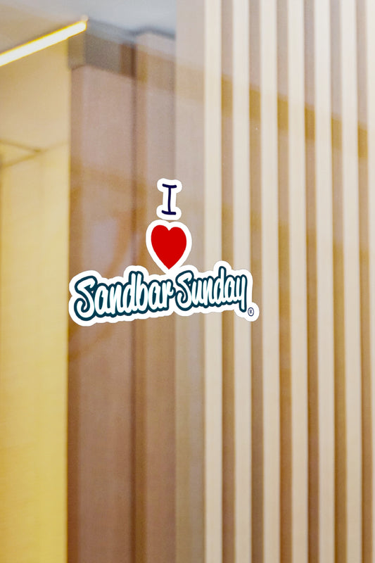 I Heart Sandbar Sunday Kiss-Cut Decal