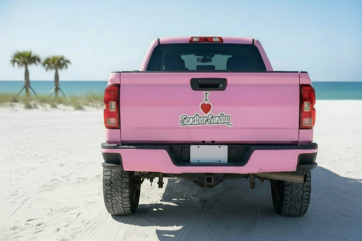 I Heart Sandbar Sunday Kiss-Cut Vinyl Decal