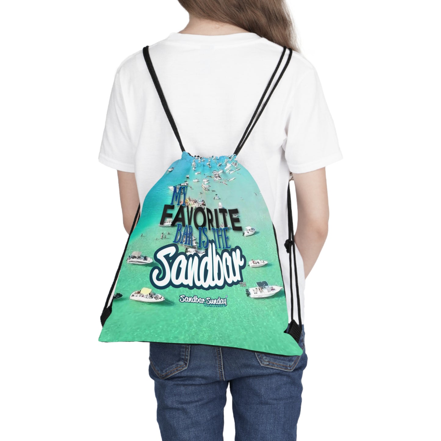 Sandbar Sunday Drawstring Bag