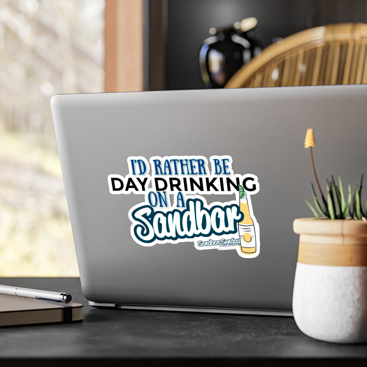 Day Drinking on a Sandbar Kiss-Cut Decal