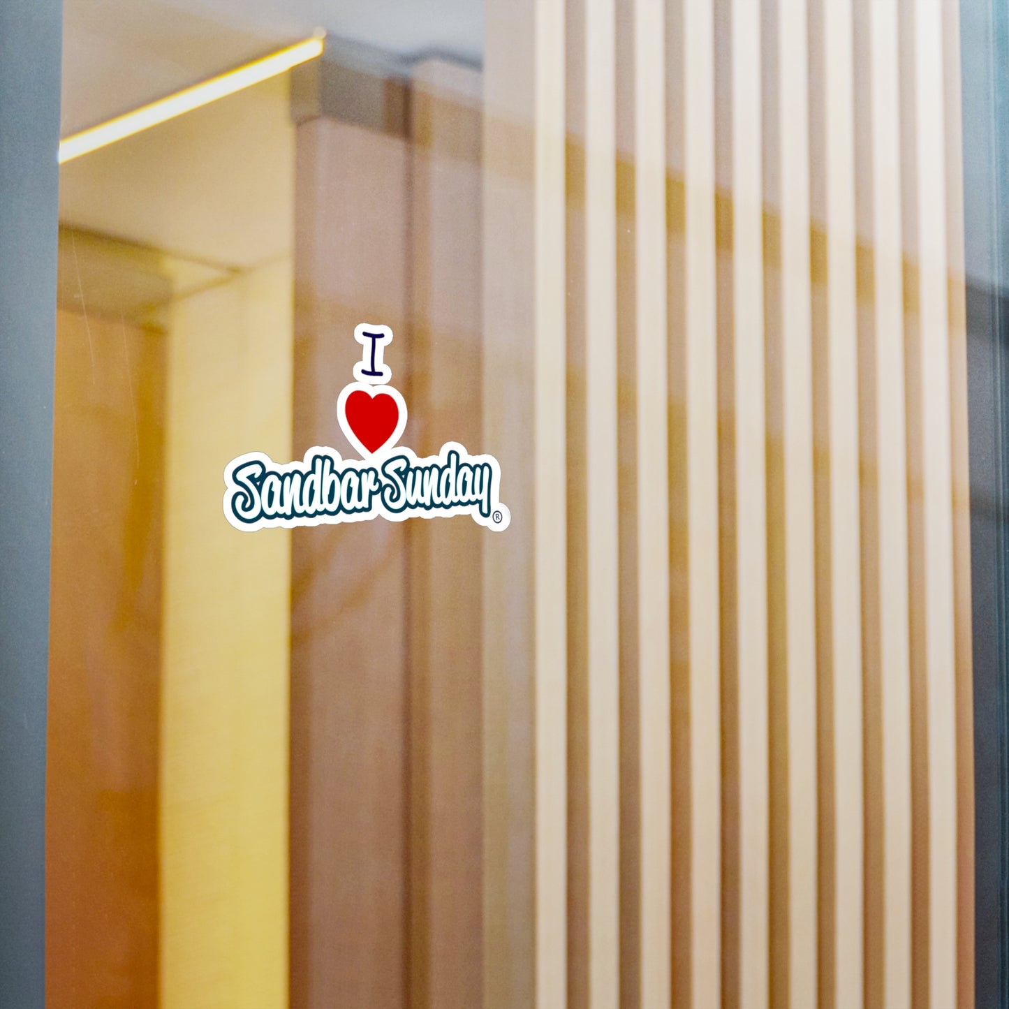 I Heart Sandbar Sunday Kiss-Cut Decal