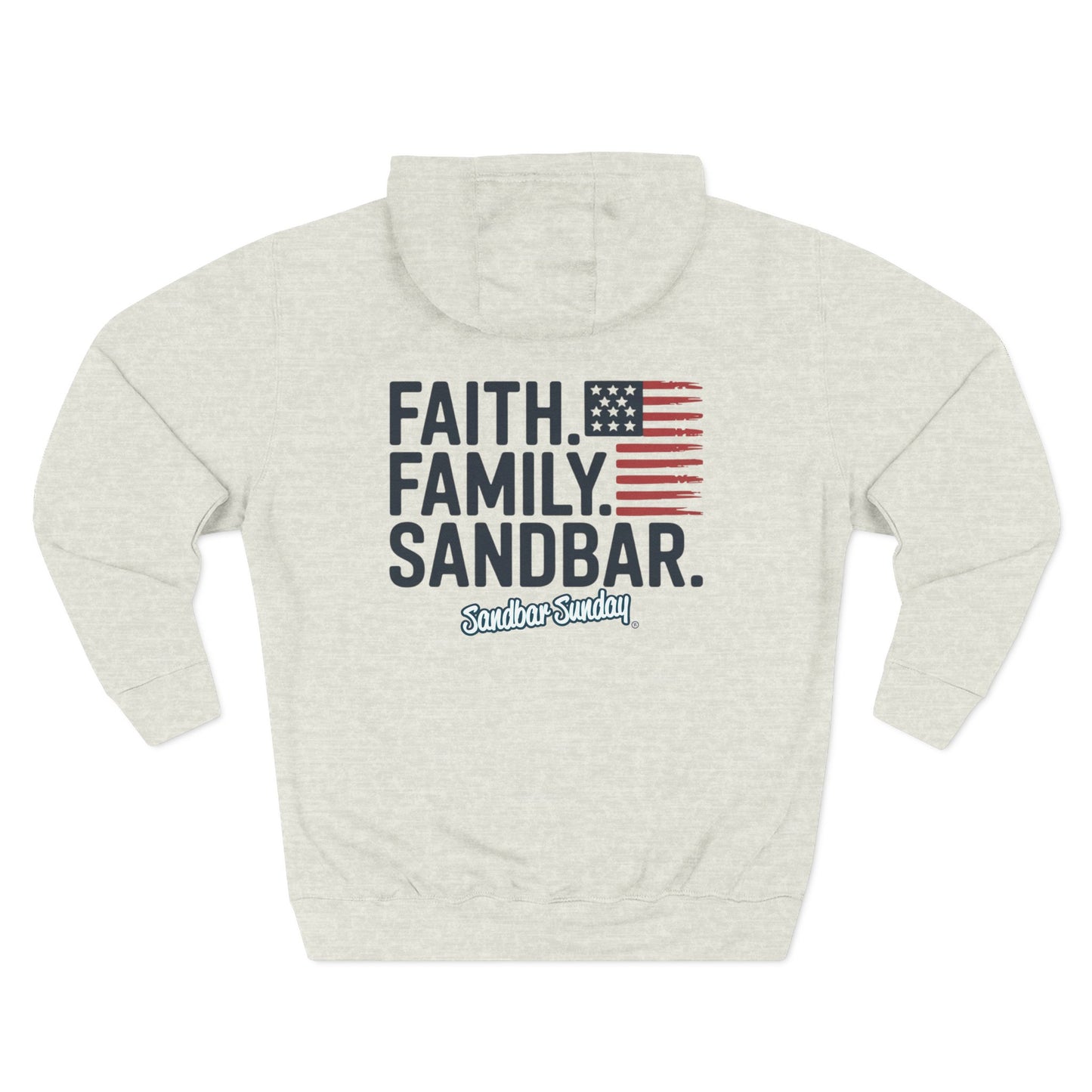 Faith. Family. Sandbar. Fleece Hoodie