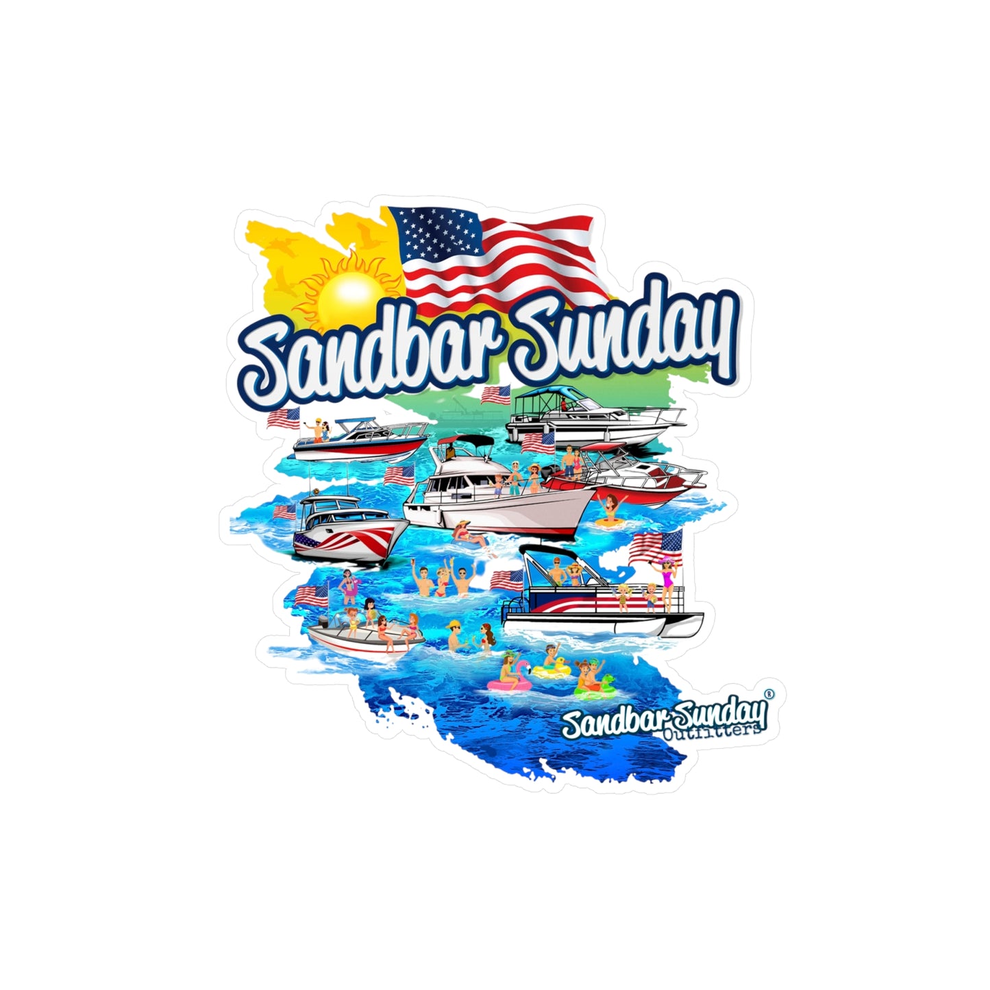 Party at the Sandbar Kiss-Cut Vinyl Decal