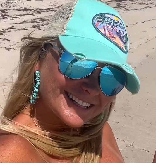 Sandbar Sunday Beach Logo Trucker Hat