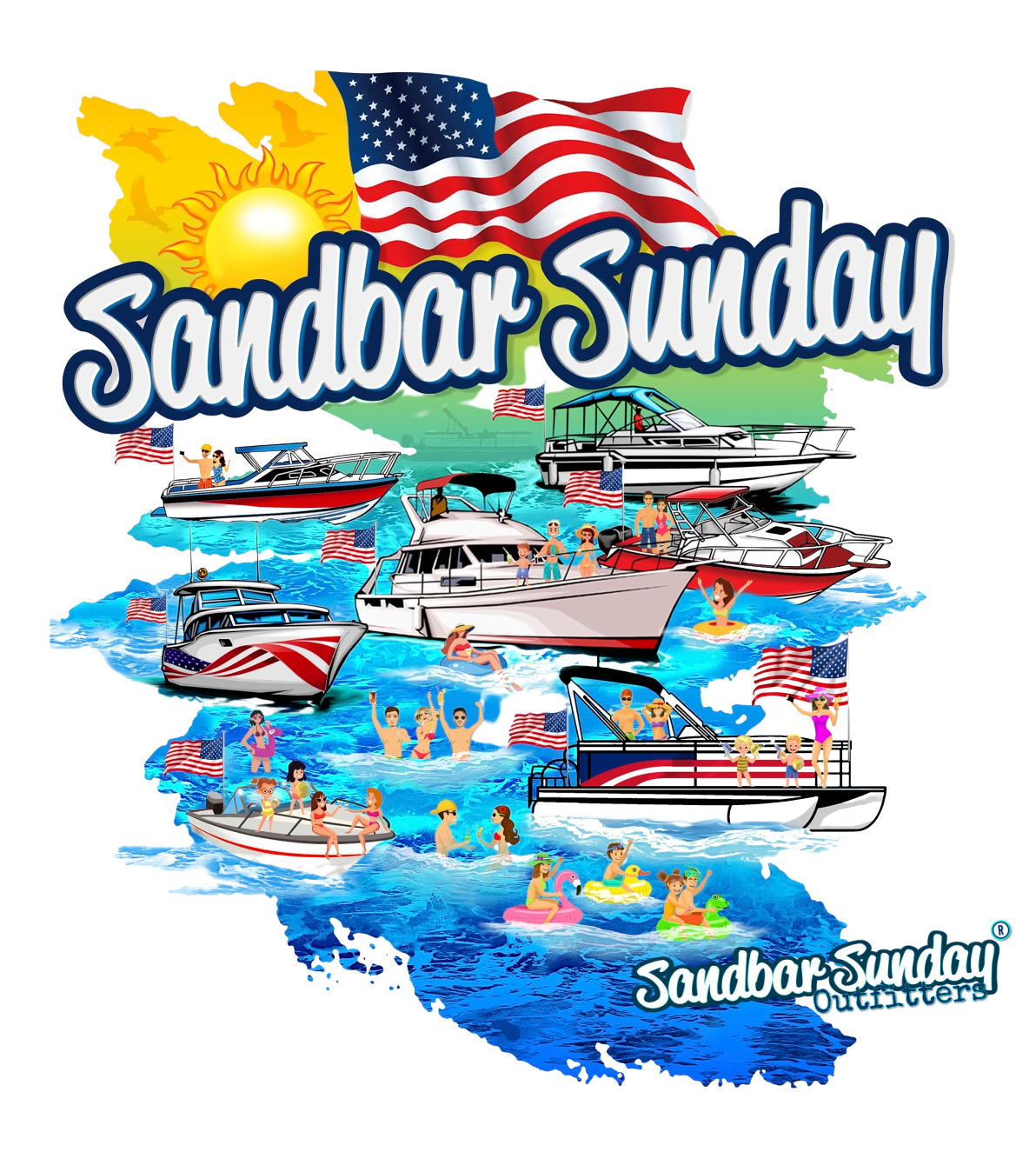 Sandbar Party Kiss-Cut Vinyl Decal