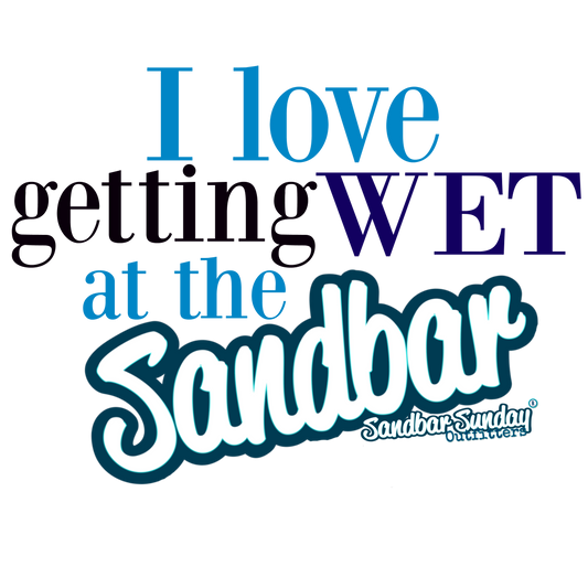 Getting Wet at the Sandbar Racerback Tank