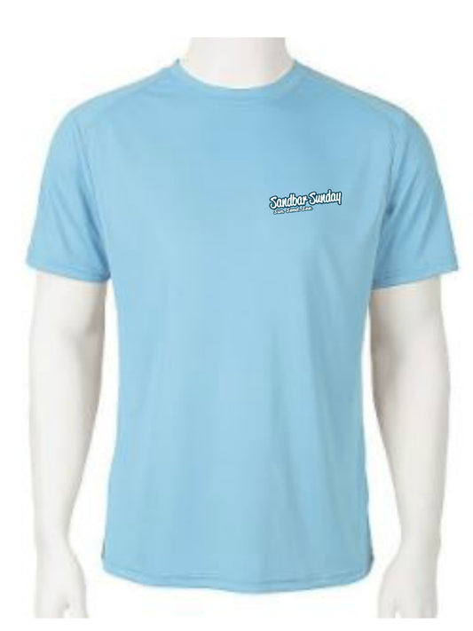 Sandbar Sunday Short Sleeve Performance Tee - Aqua