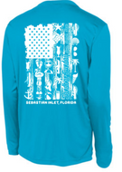 Mens Flag Sun Shirt in Atomic Blue