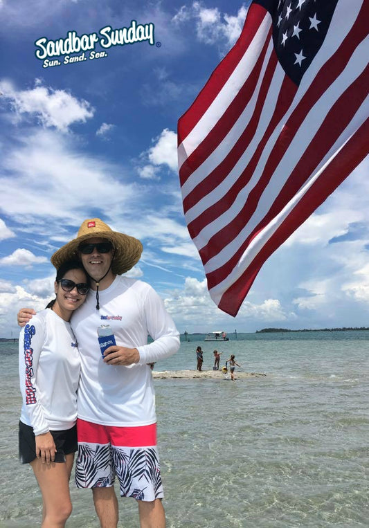Sandbar Sunday Adult Stars and Stripes Performance Shirt