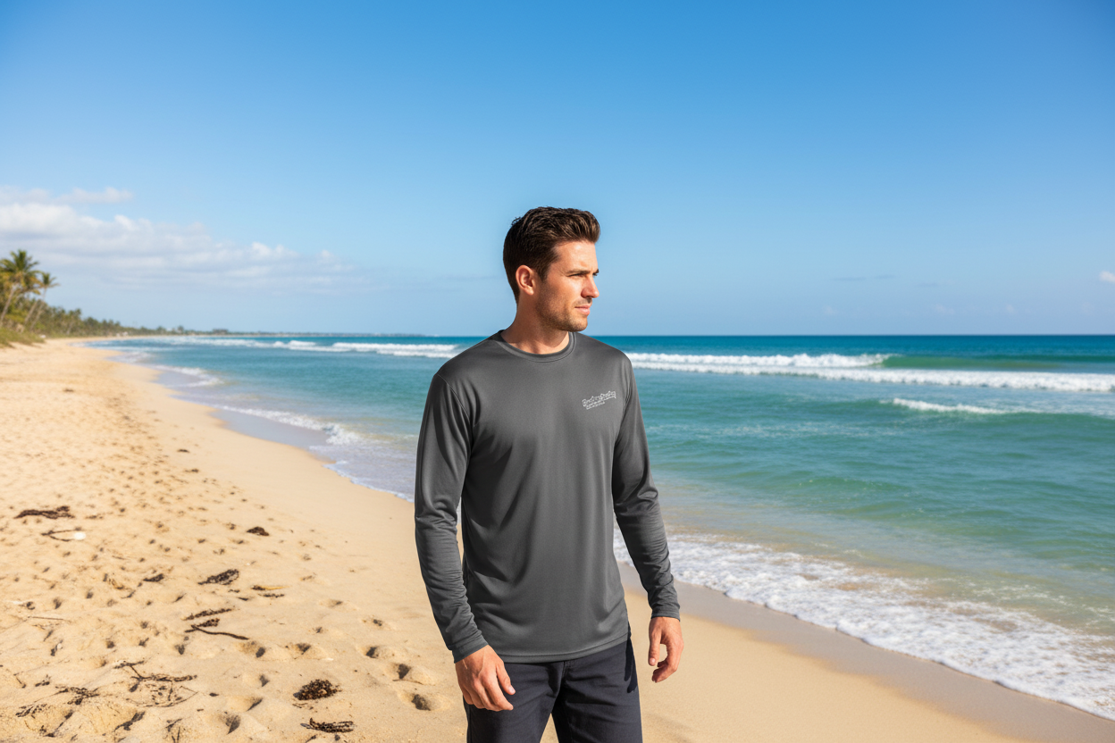 Long Sleeve Flag Competitor in Iron Gray