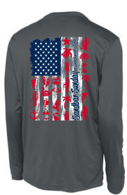 Long Sleeve Flag Competitor in Iron Gray