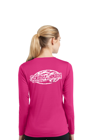 Sandbar Sunday Sport-Tek Ladies Long Sleeve Competitor in Raspberry