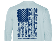 Toddler Flag Sun Shirt in Arctic Blue S.I.