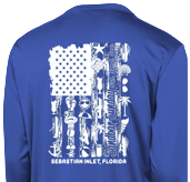 Youth Flag Sun Shirt in Royal Blue - S.I.