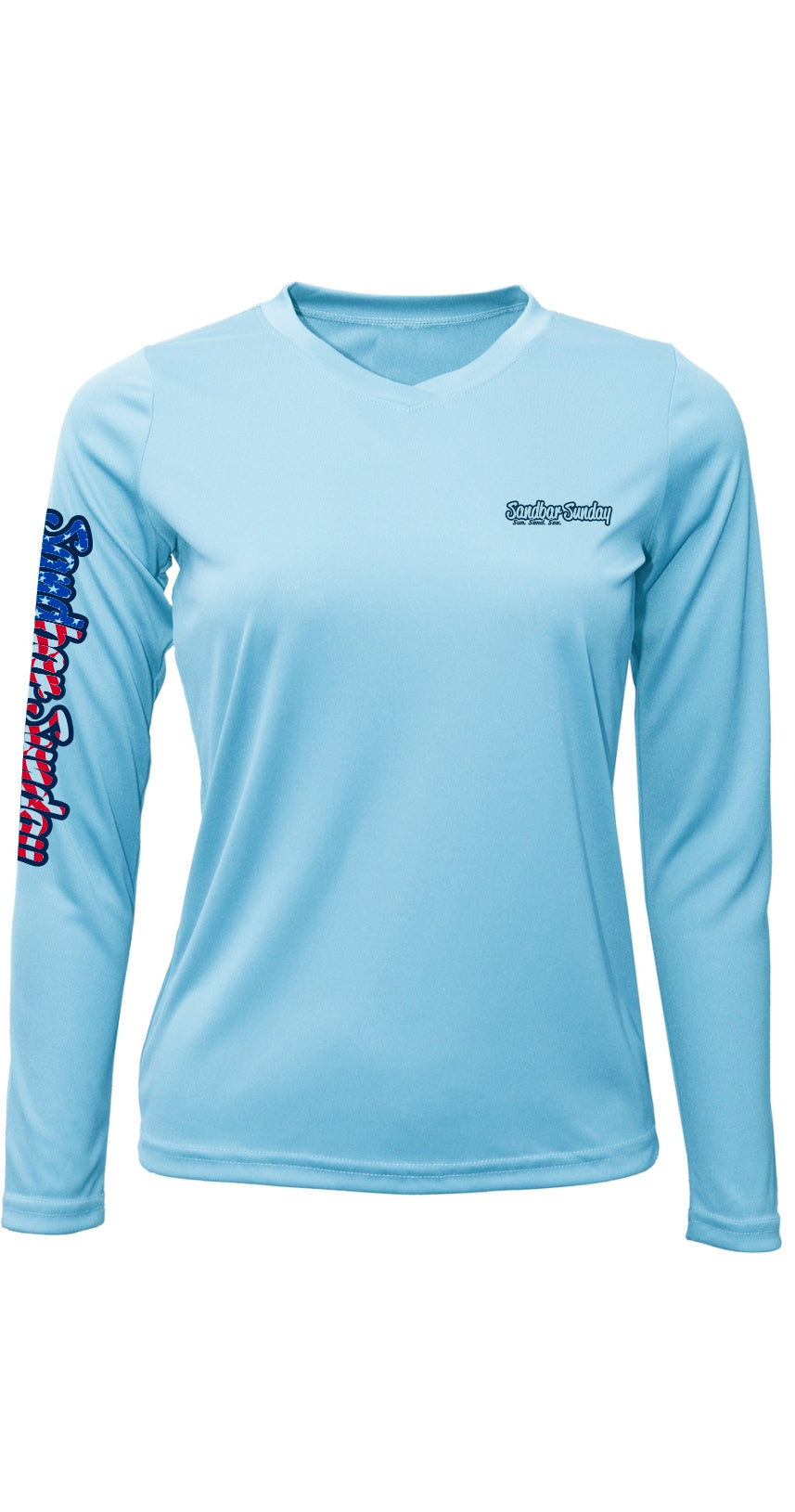 Sandbar Beach Logo Ladies Long Sleeve Sun Shirt