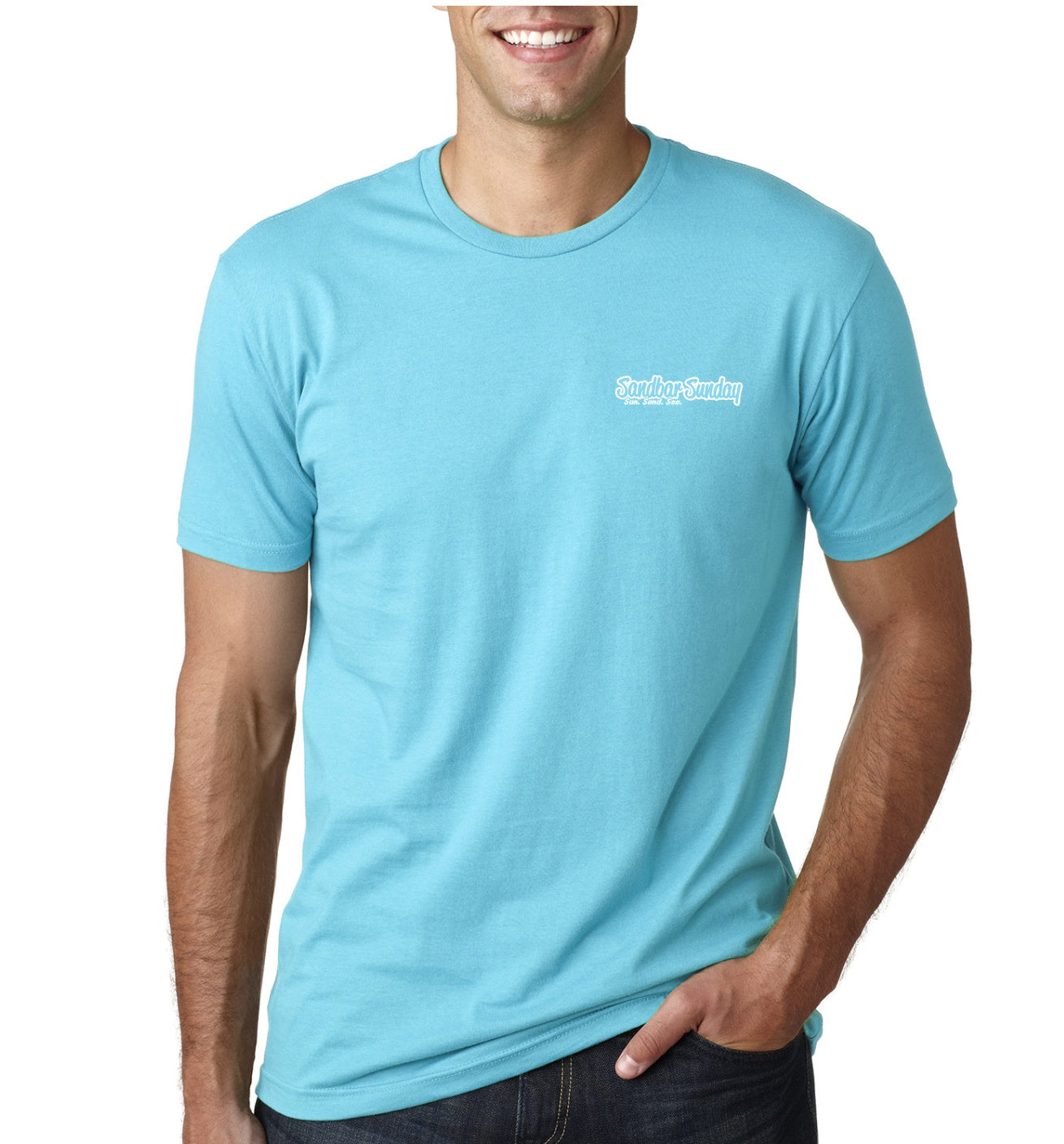 Sandbar Sunday Soft Cotton Tee with Sebastian Inlet