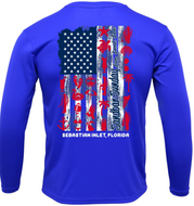 Sebastian Inlet Flag Sun Shirt in Royal Blue