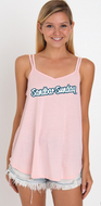 Strappy Vintage Washed Tank in Light Pink