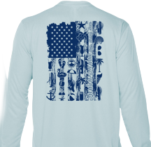 Toddler Flag Sun Shirt in Arctic Blue