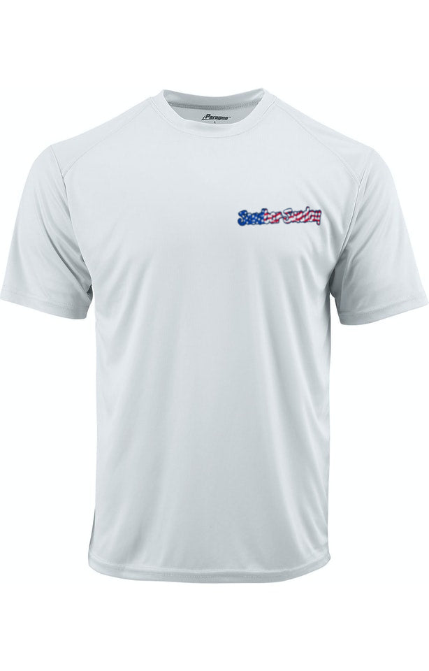Sandbar Sunday Adult Stars and Stripes Performance Shirt - Short Sleeve