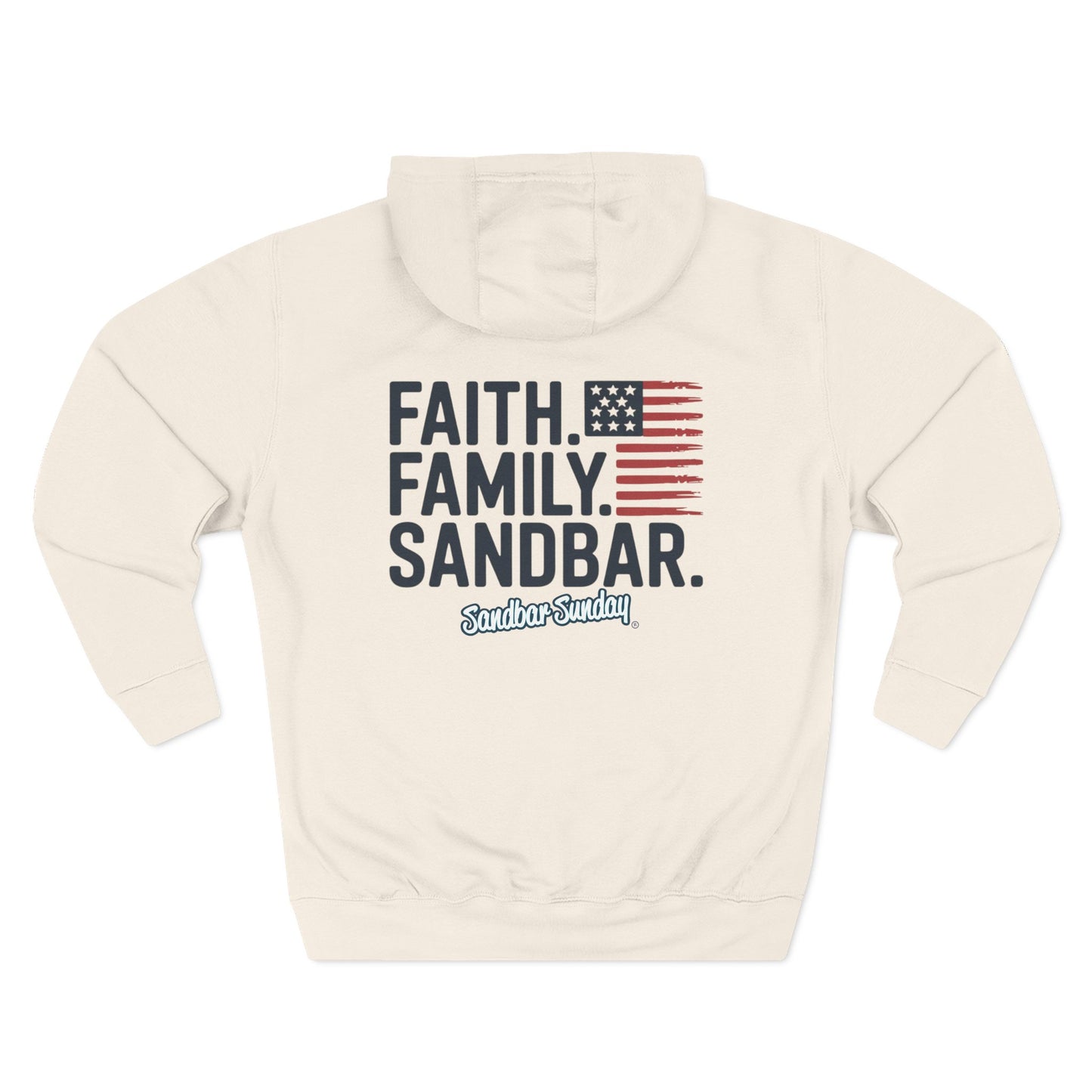 Faith. Family. Sandbar. Fleece Hoodie