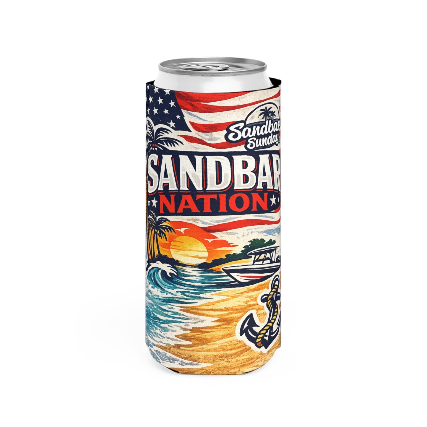 Sandbar Nation Slim Can Cooler