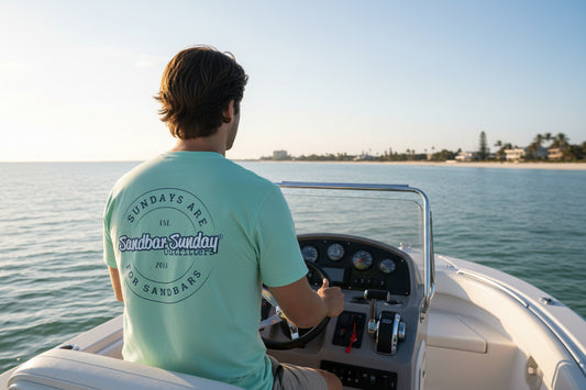 Light green t-shirt with text design on a white background