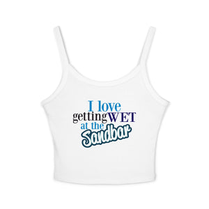 Getting Wet at the Sandbar Spaghetti Strap Tank Top