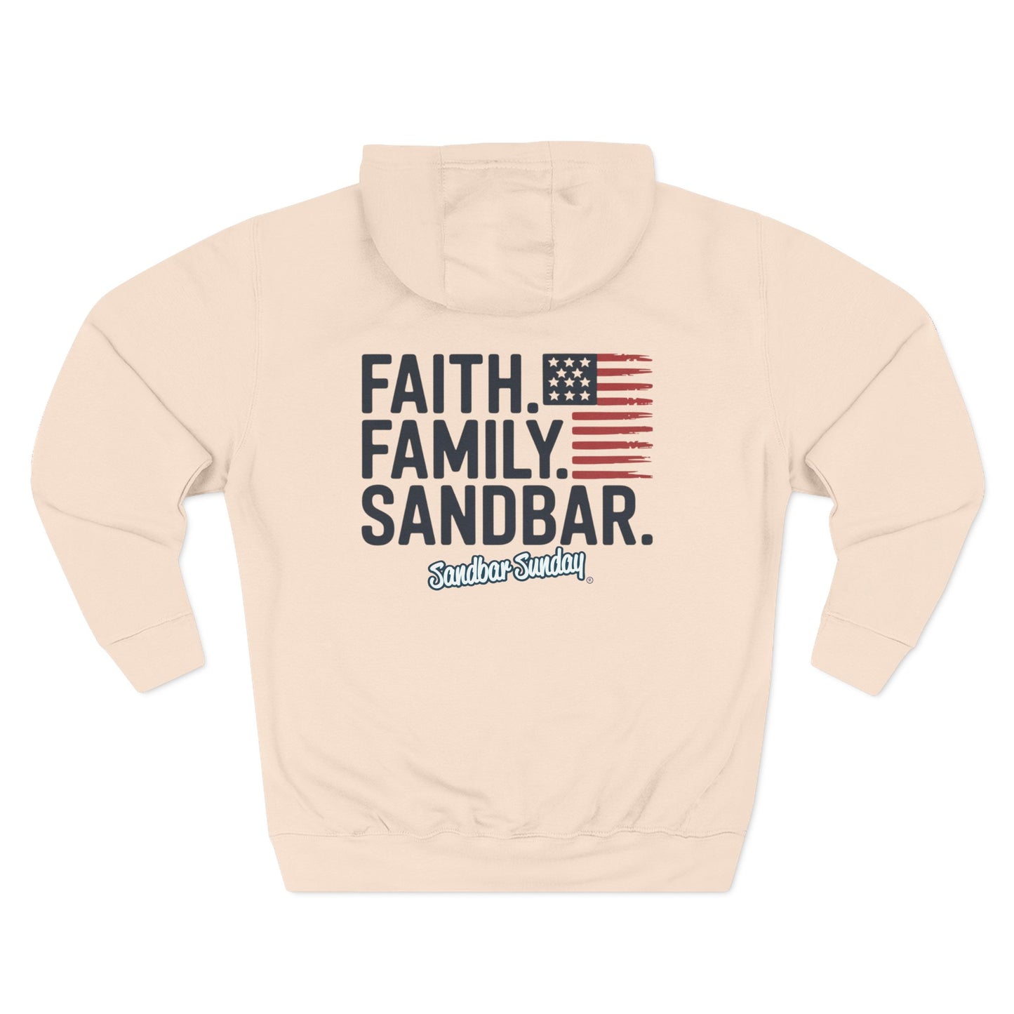 Faith. Family. Sandbar. Fleece Hoodie