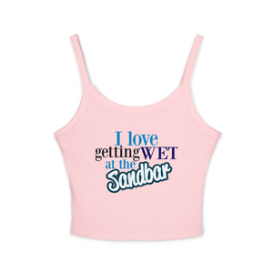 Getting Wet at the Sandbar Spaghetti Strap Tank Top