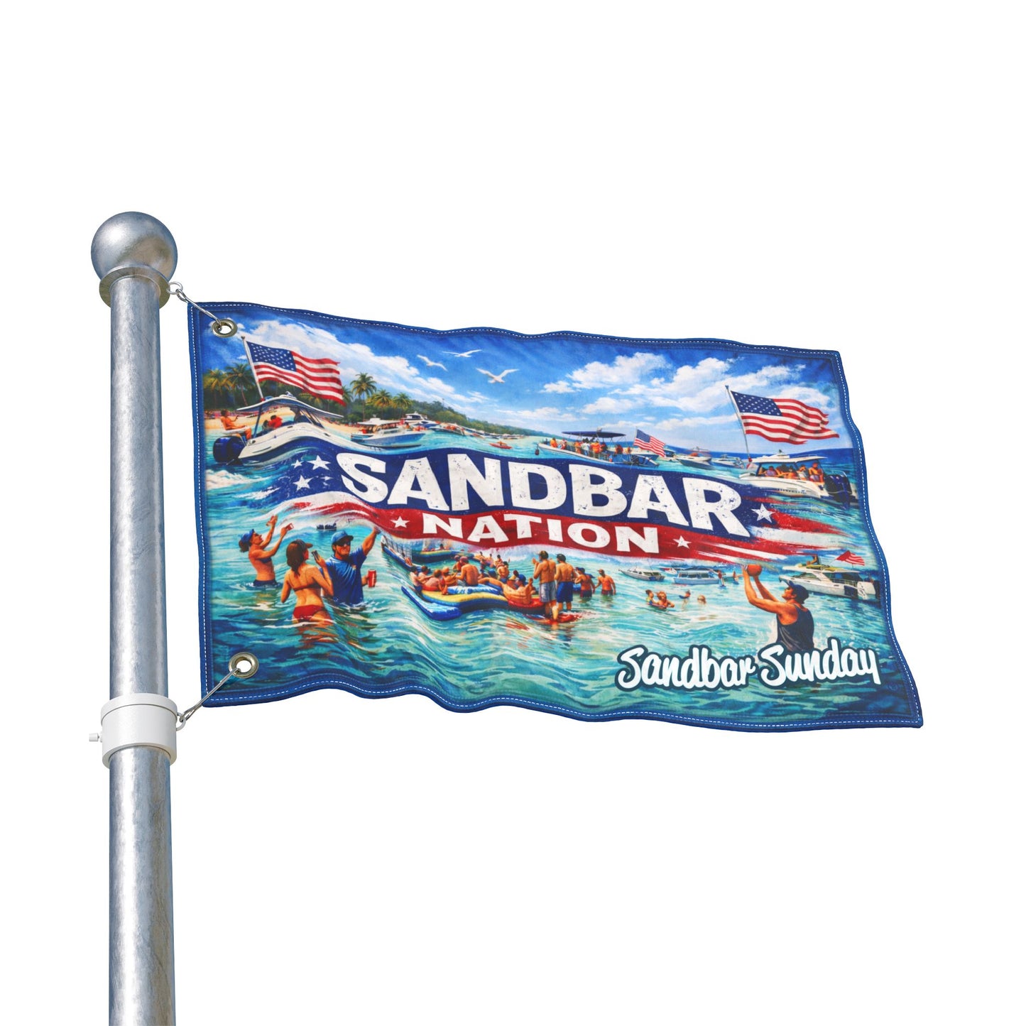 Sandbar Nation Double-Sided Flag