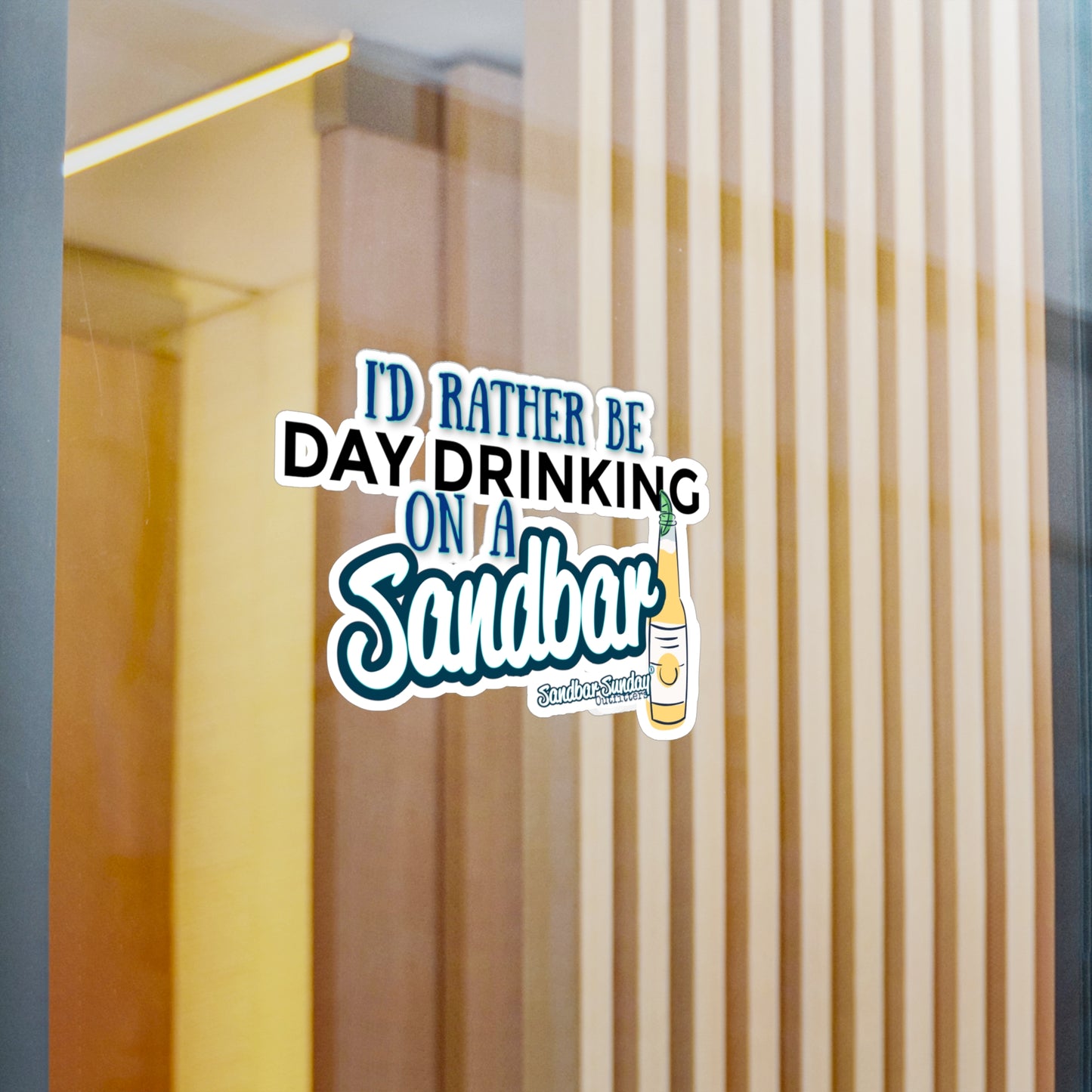 Day Drinking on a Sandbar Kiss-Cut Decal