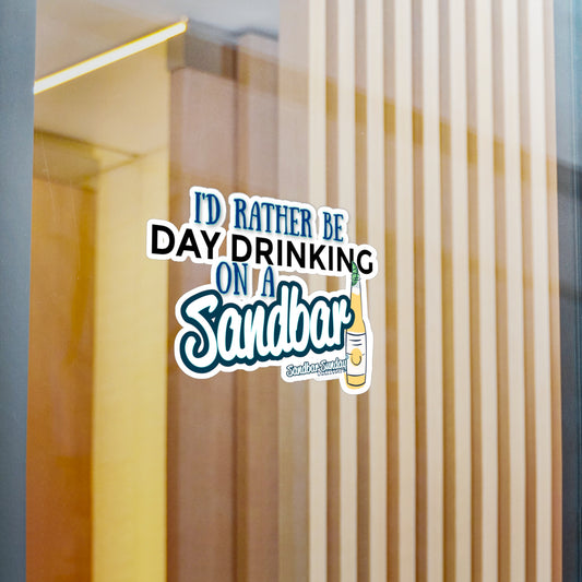 Day Drinking on a Sandbar Kiss-Cut Vinyl Decal