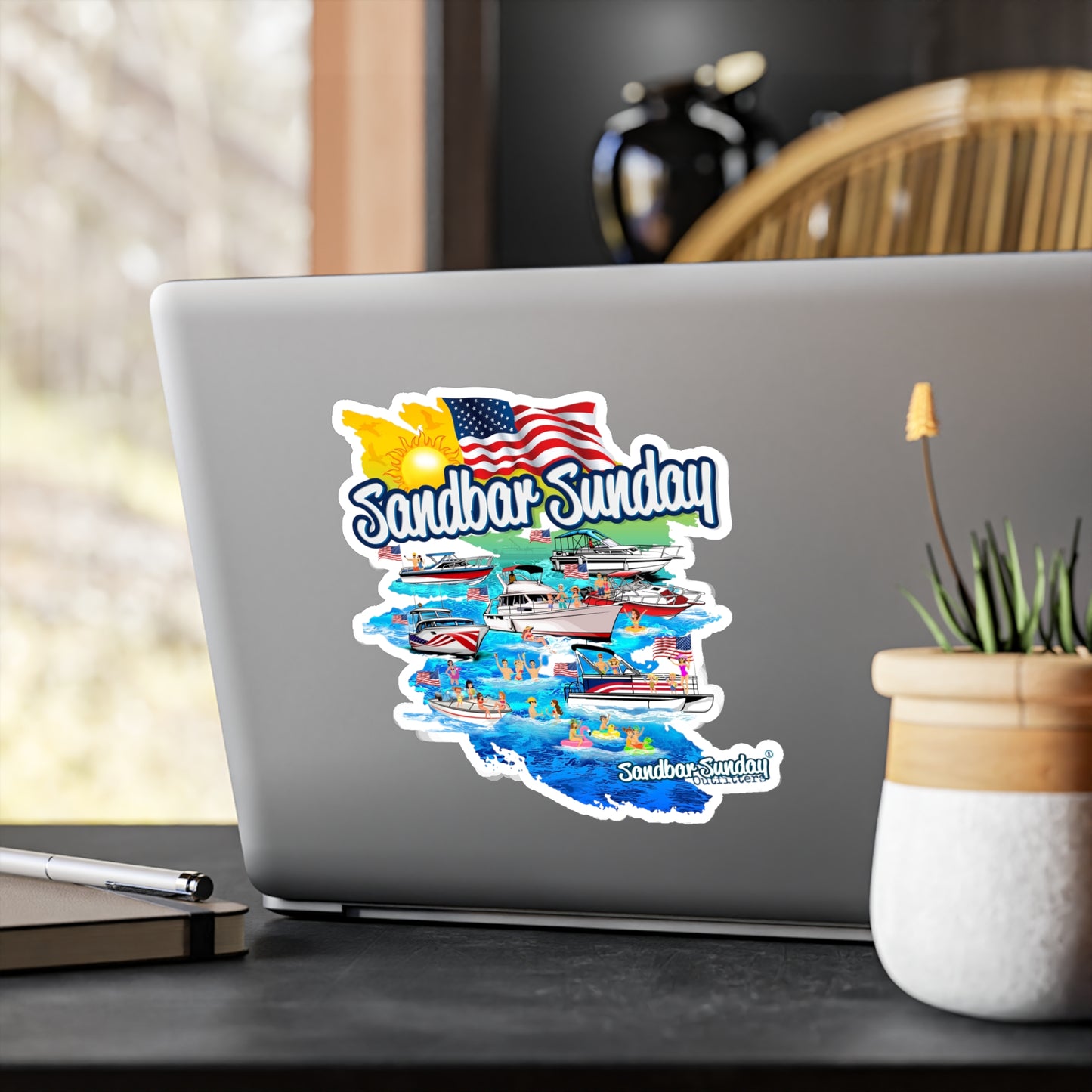 Party at the Sandbar Kiss-Cut Vinyl Decal