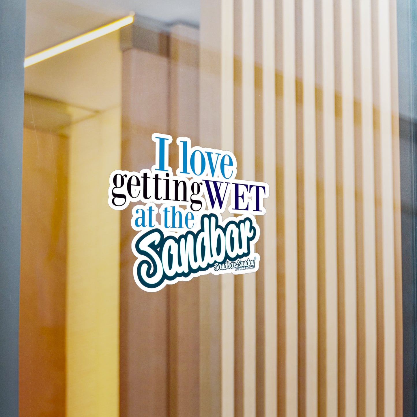 Getting Wet at the Sandbar Kiss-Cut Decal