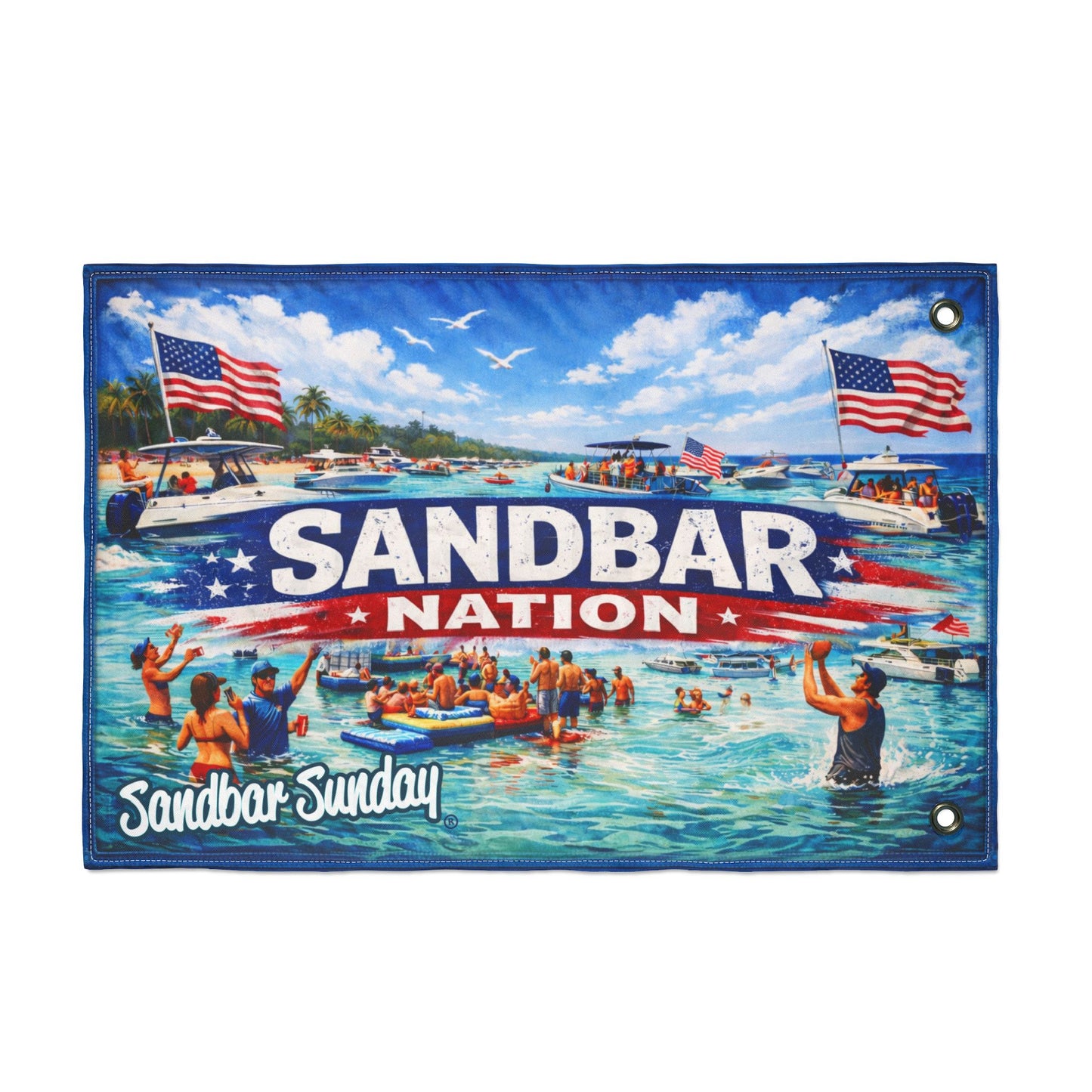 Sandbar Nation Double-Sided Flag