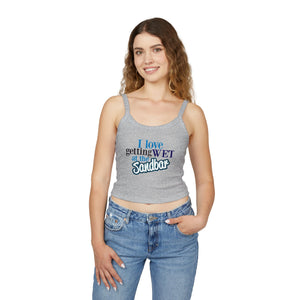 Getting Wet at the Sandbar Spaghetti Strap Tank Top