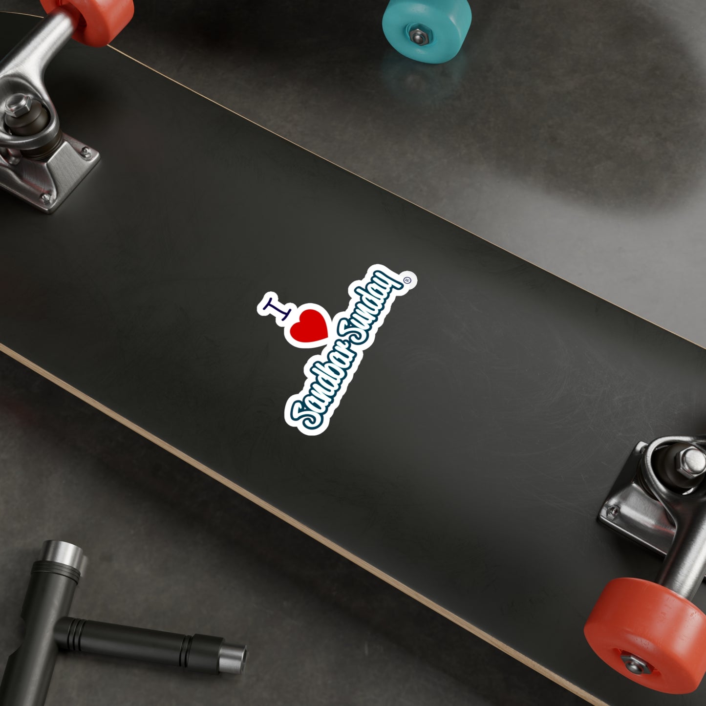 I Heart Sandbar Sunday Kiss-Cut Decal