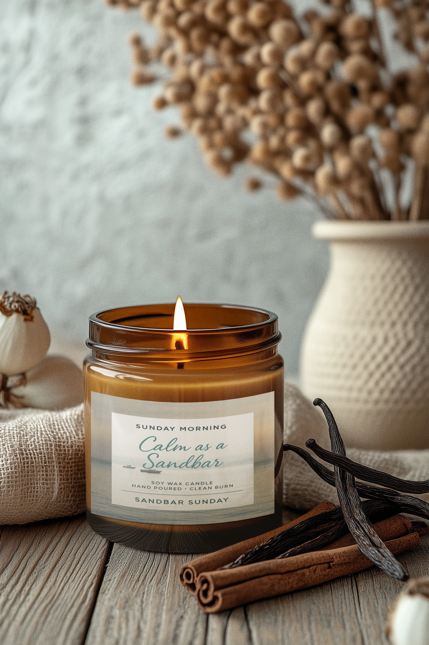Calm as a Sandbar Scented Soy Candle