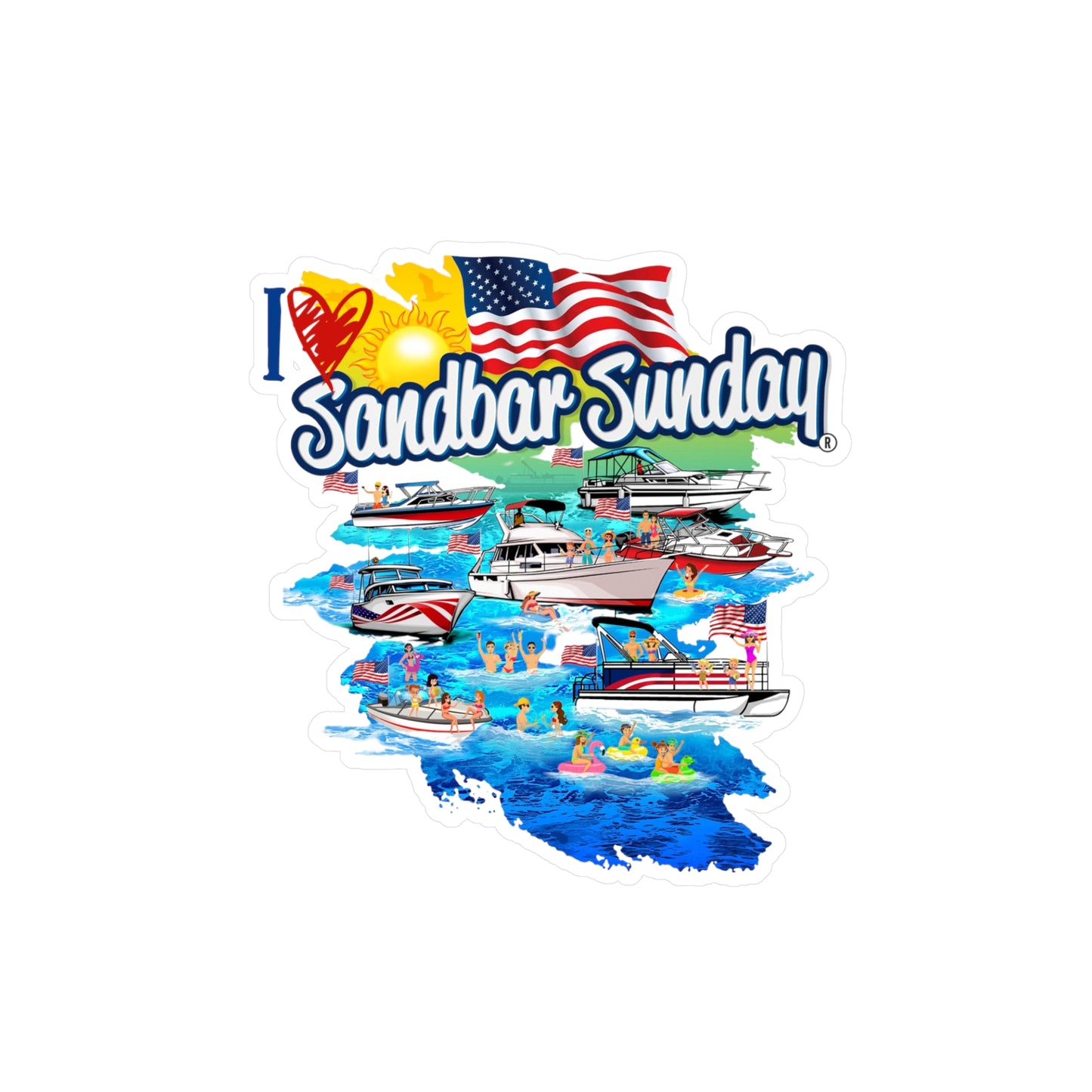 Sandbar Party Kiss-Cut Decal